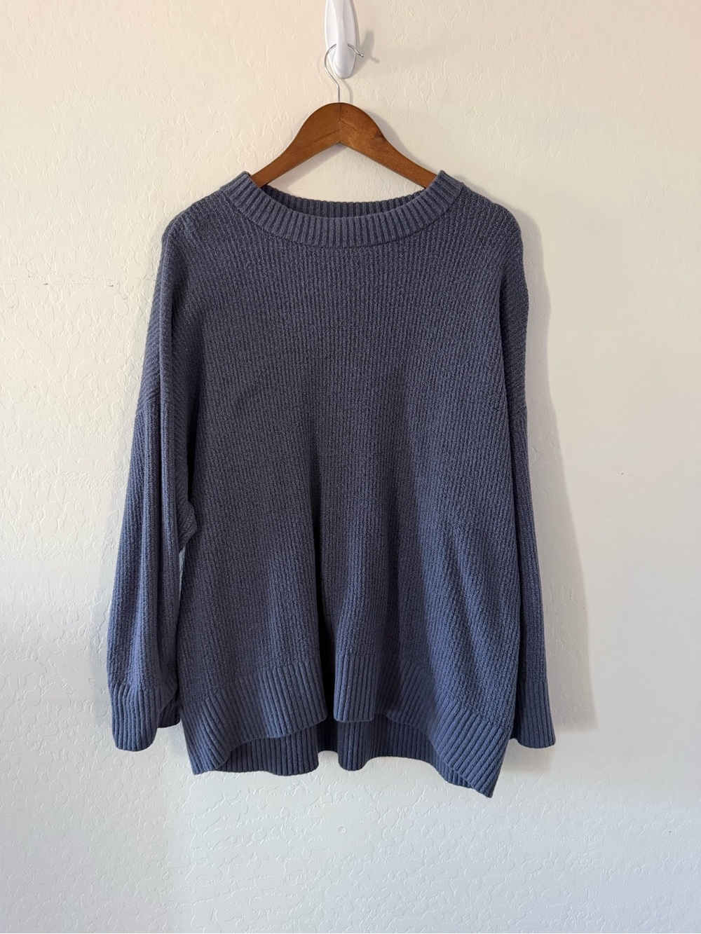 Old Navy SoSoft Blue Textured Knit Sweater Women’s XXL Cozy Oversized - Picture 1 of 5